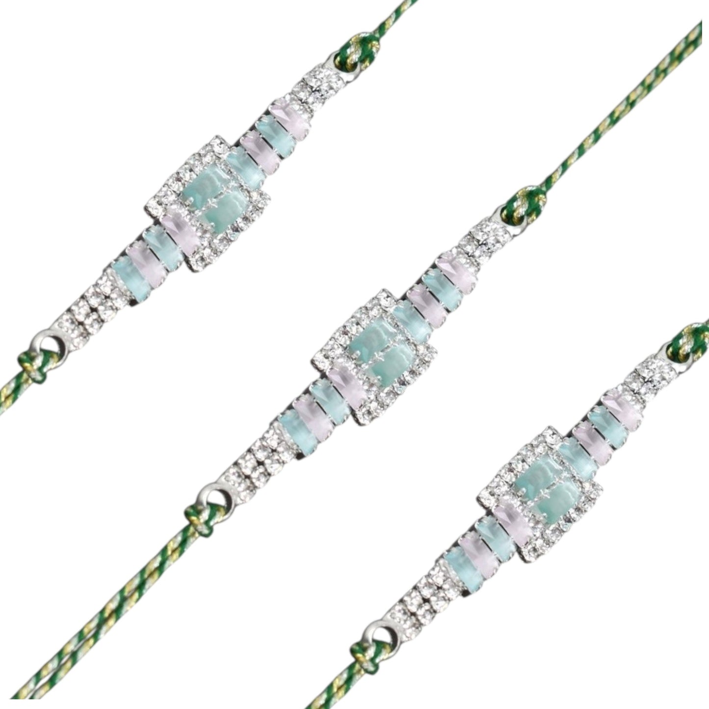Silver Diamond Rakhi