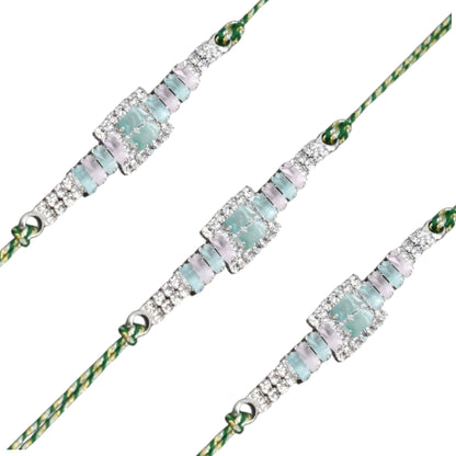 Silver Diamond Rakhi