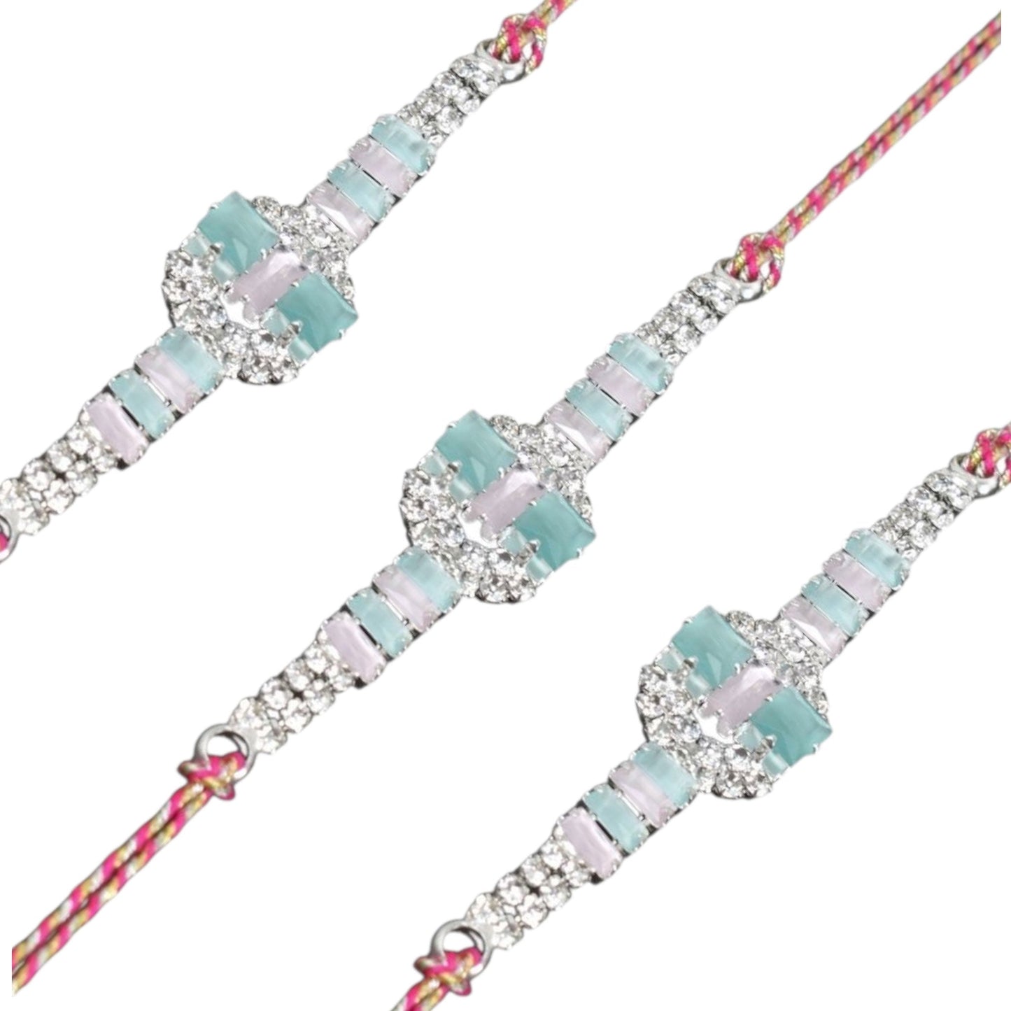 Silver Diamond Rakhi