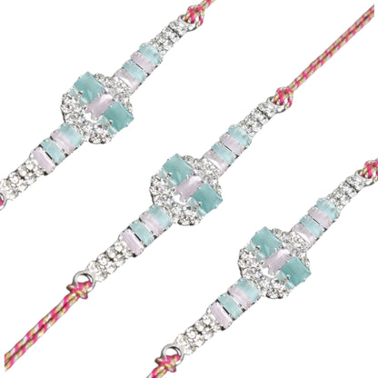 Silver Diamond Rakhi