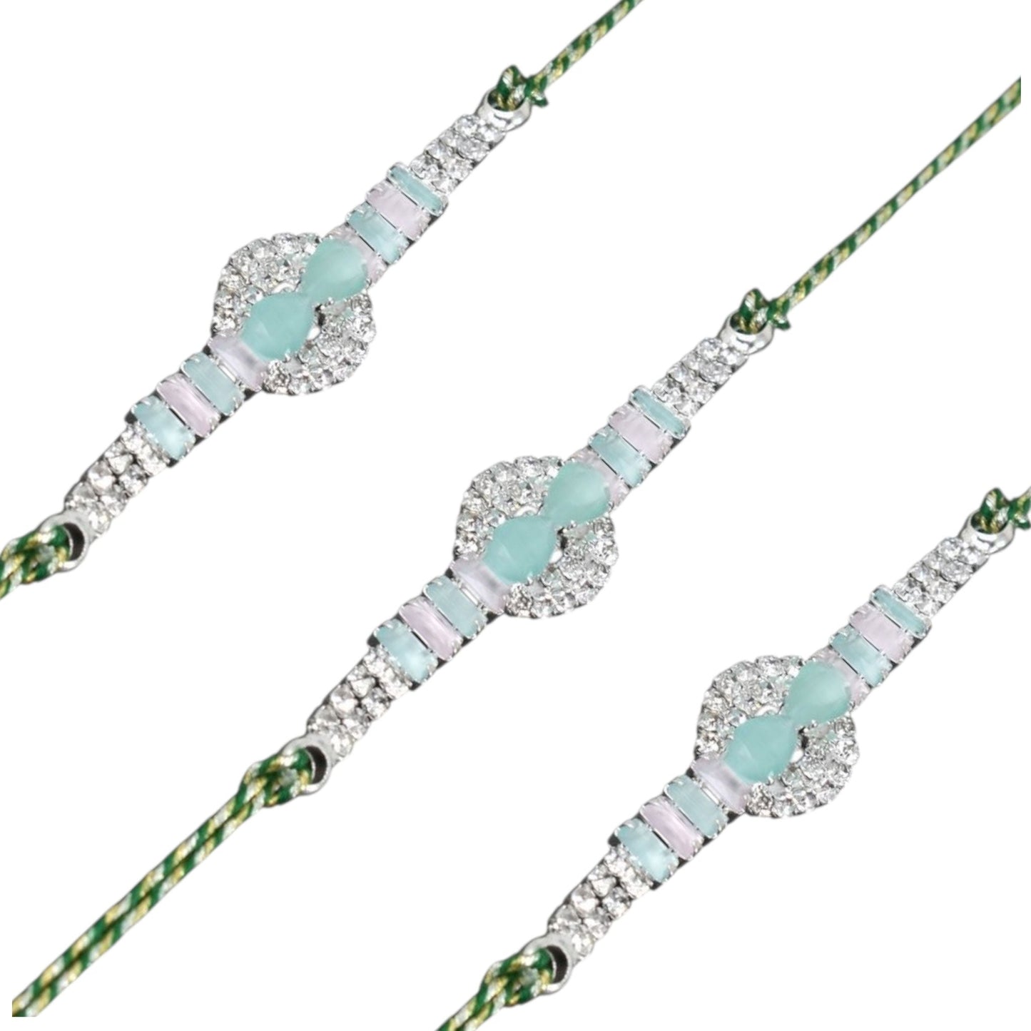 Silver Diamond Rakhi