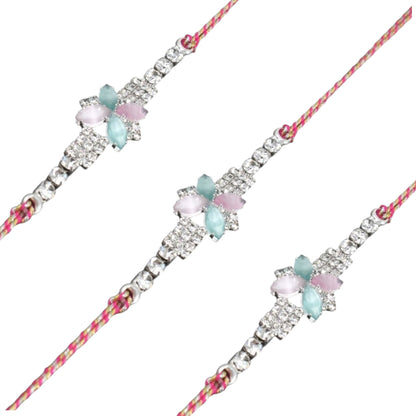 Silver Diamond Rakhi