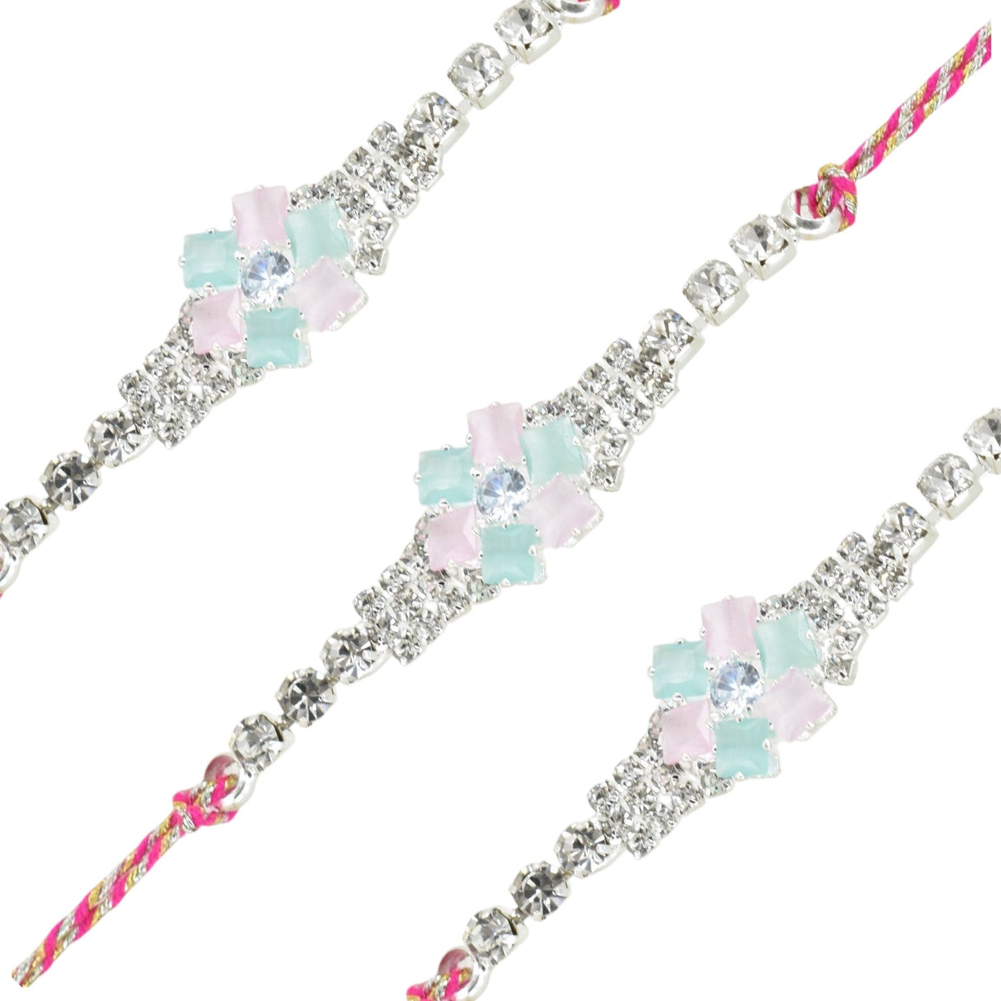 Silver Diamond Rakhi