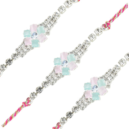 Silver Diamond Rakhi