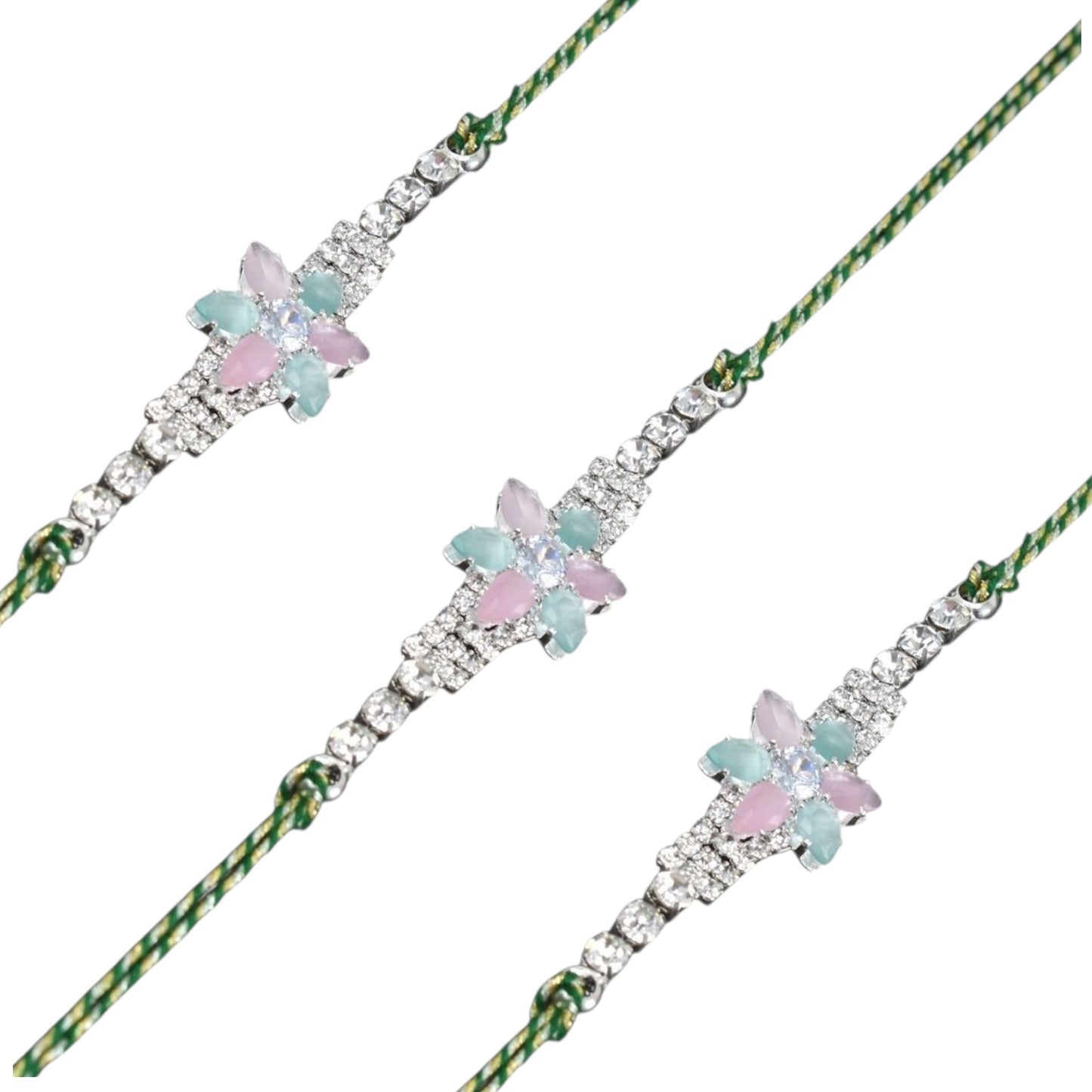 Silver Diamond Rakhi