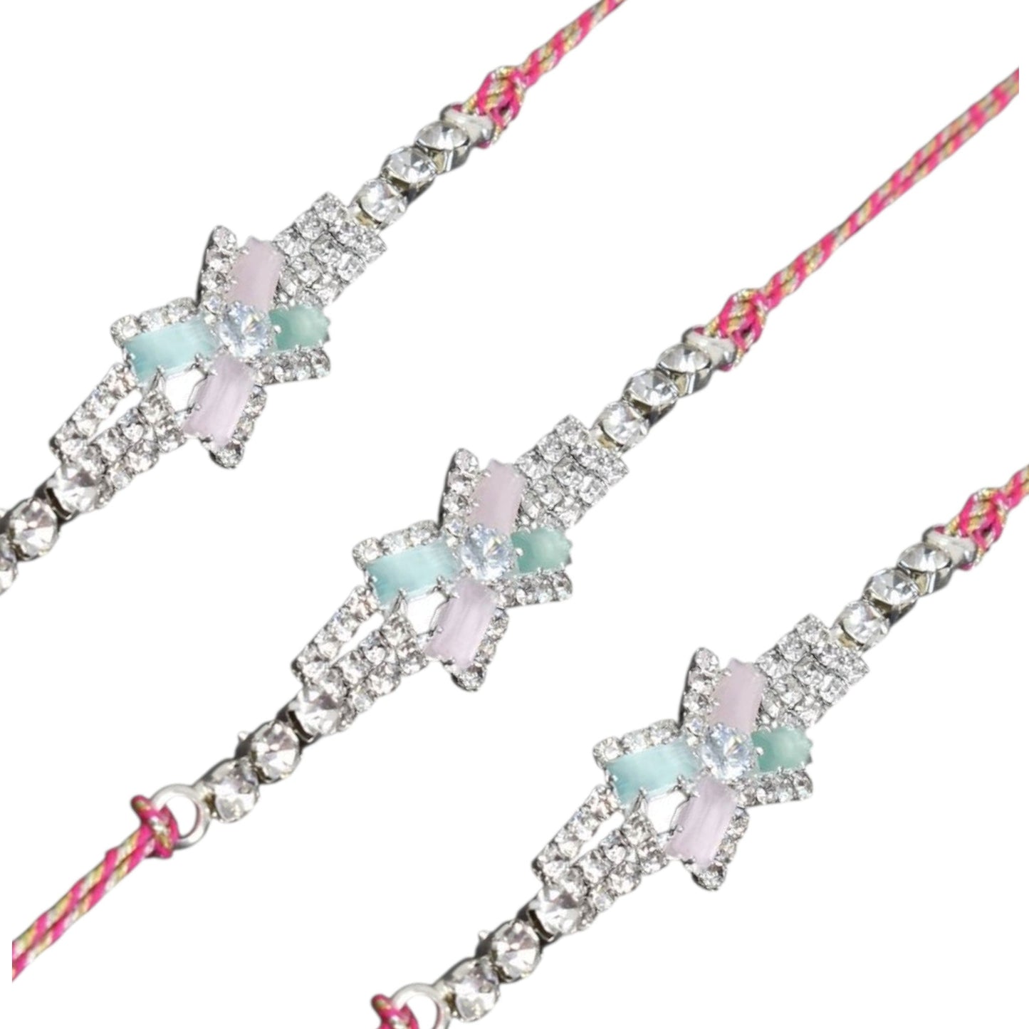 Silver Diamond Rakhi