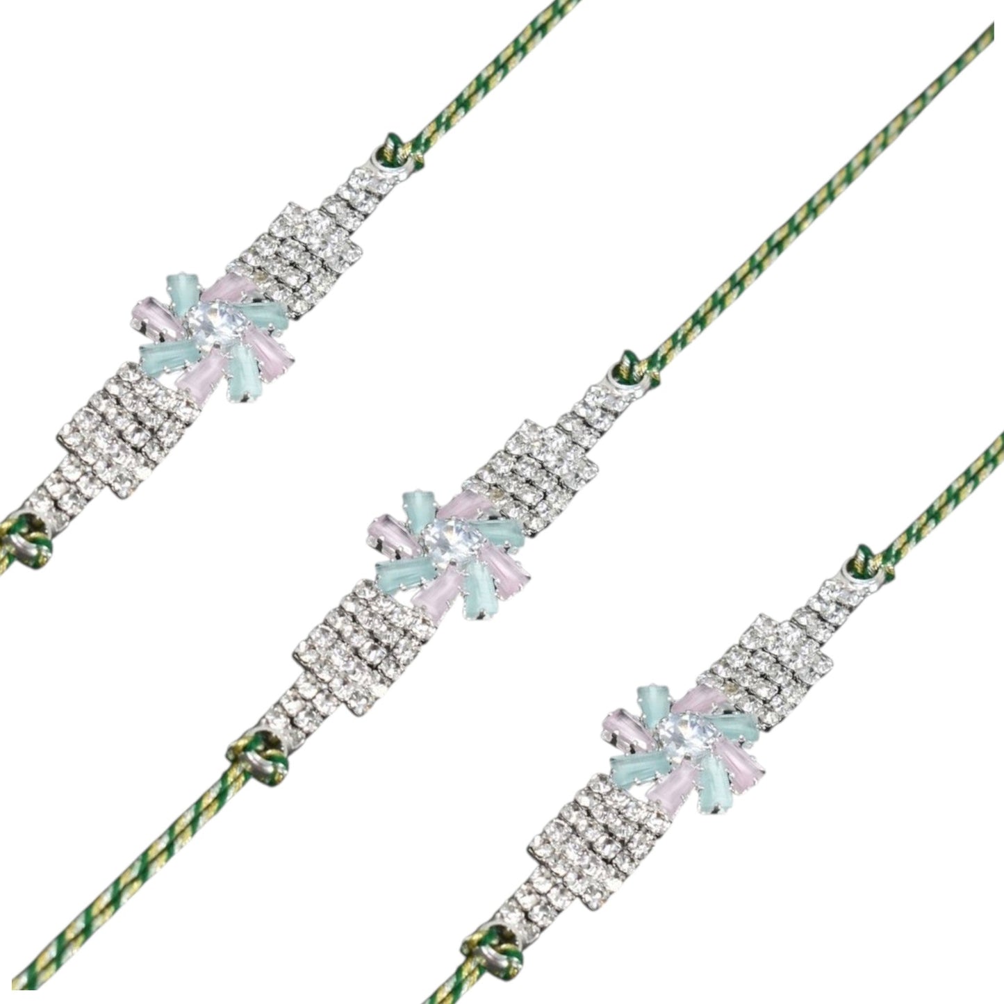 Silver Diamond Rakhi