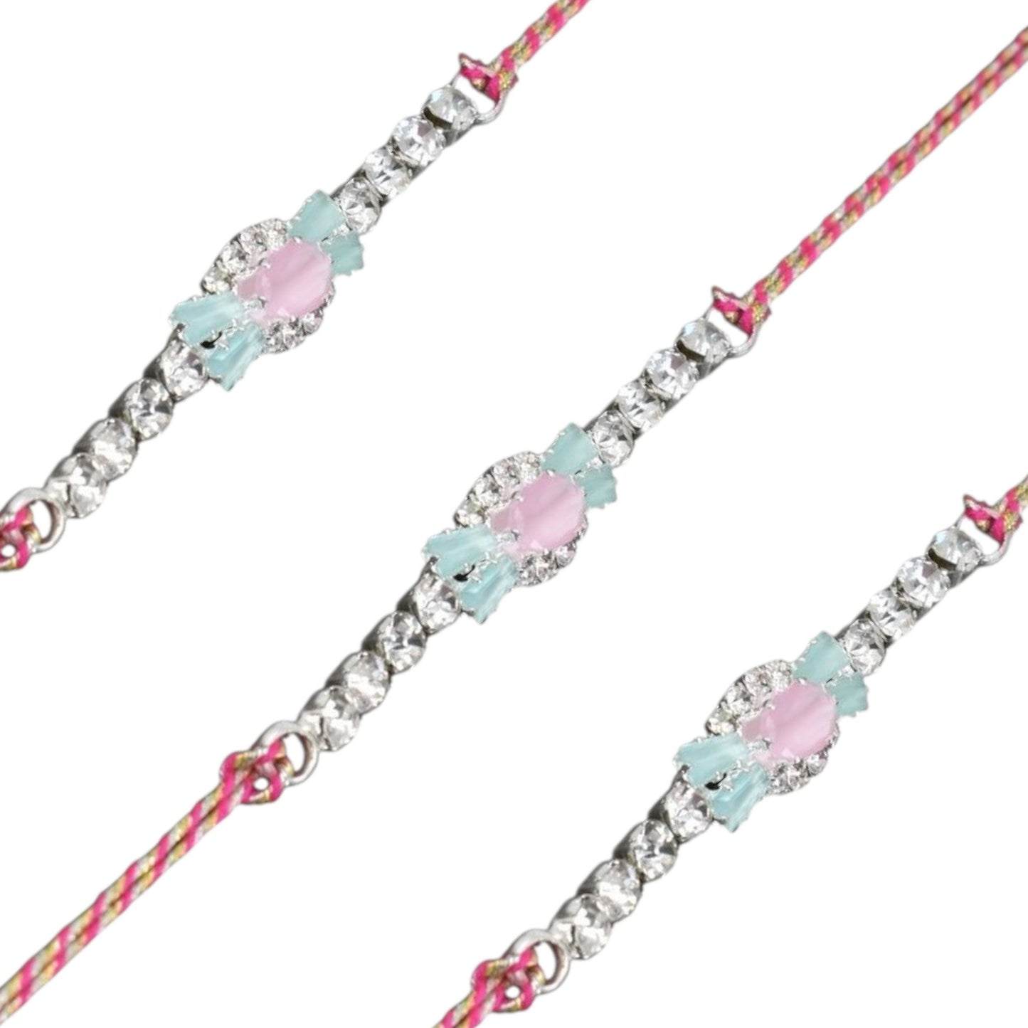 Silver Diamond Rakhi