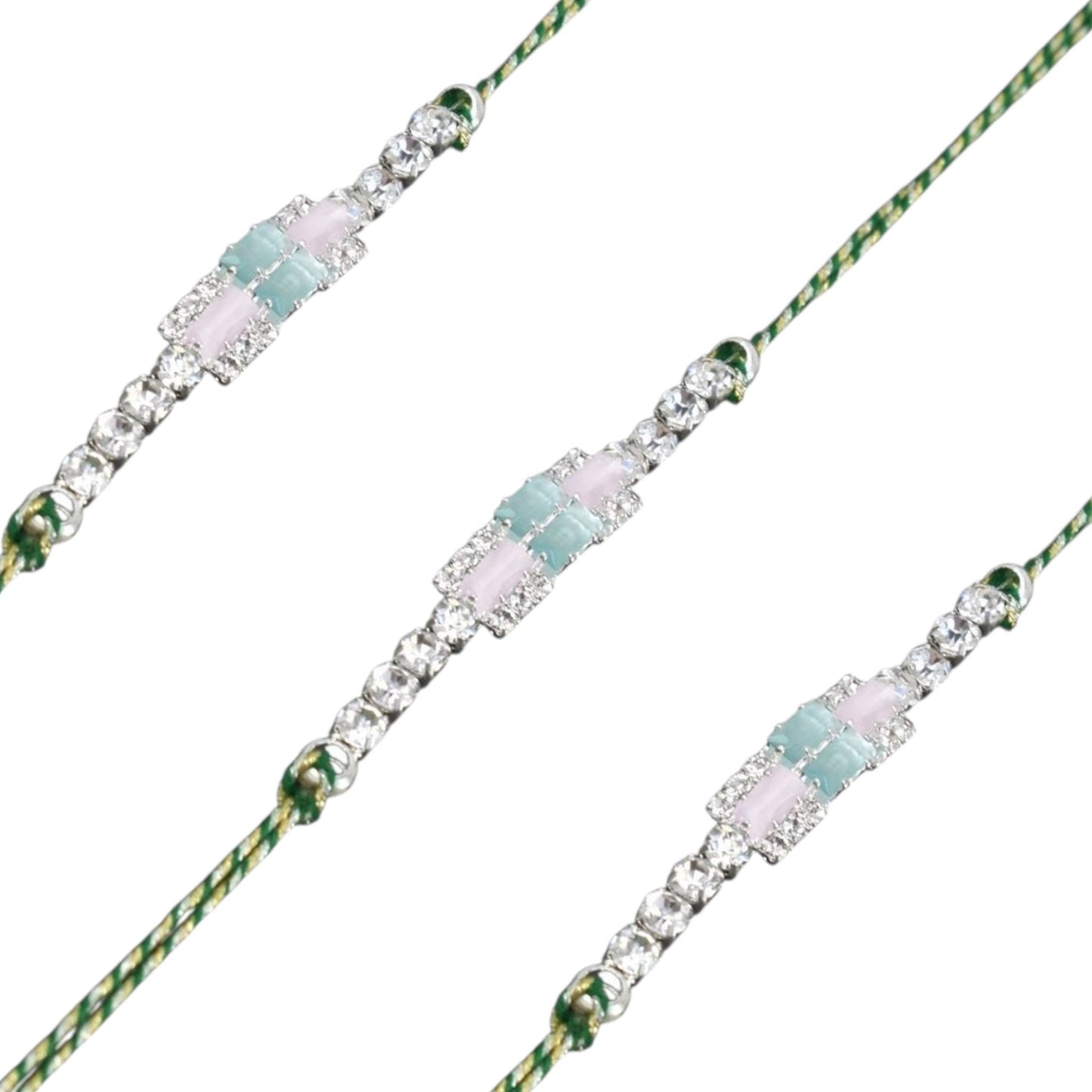 Silver Diamond Rakhi