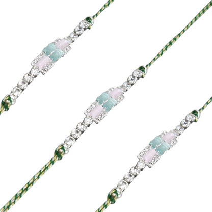 Silver Diamond Rakhi