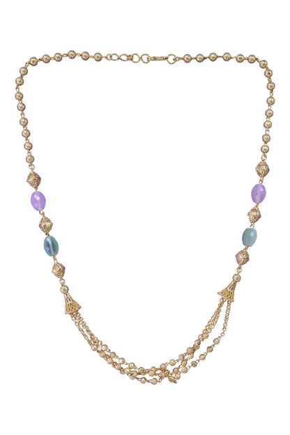 Statement Multilayer Dokiya Chain with Traditional Gemstones