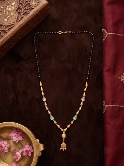 Traditional Statement Gold Plated Beaded Necklace for Women