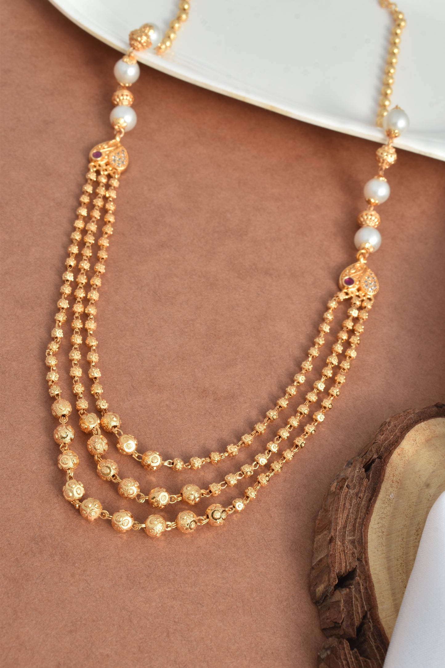 Ethnic Gold-Toned Tanmaniya Necklace for Women