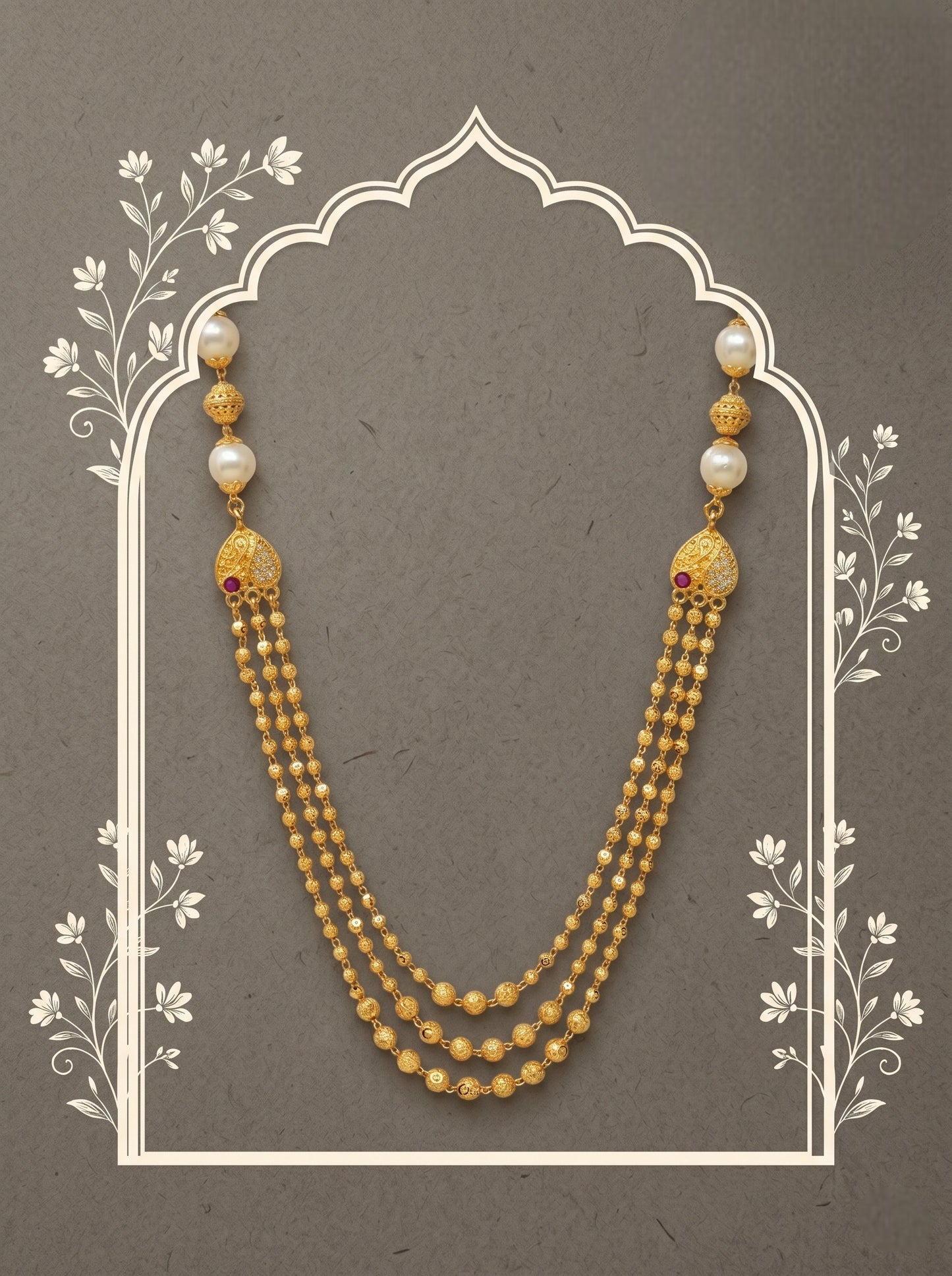 Ethnic Gold-Toned Tanmaniya Necklace for Women
