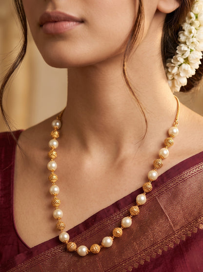 Traditional 18 Inch Beaded  Classic Ethnic Mala Necklace for Women