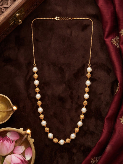 Traditional 18 Inch Beaded  Classic Ethnic Mala Necklace for Women