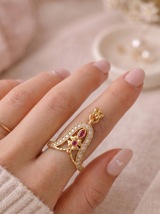 Women's Ethnic Statement Ring for Festive, Wedding