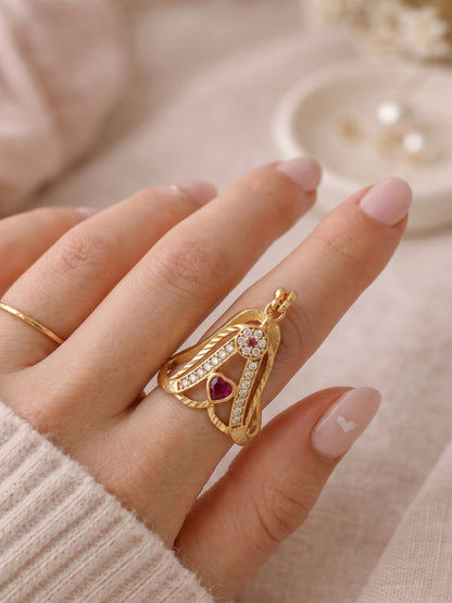 Women's Ethnic Statement Ring for Festive, Wedding