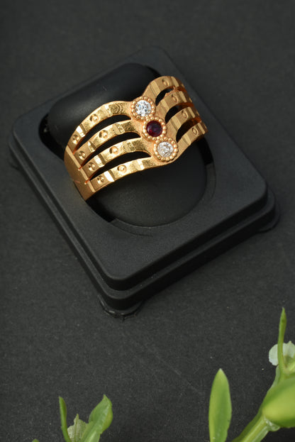 Women's Ethnic Statement Ring for Festive, Wedding