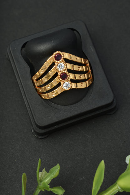 Women's Ethnic Statement Ring for Festive, Wedding