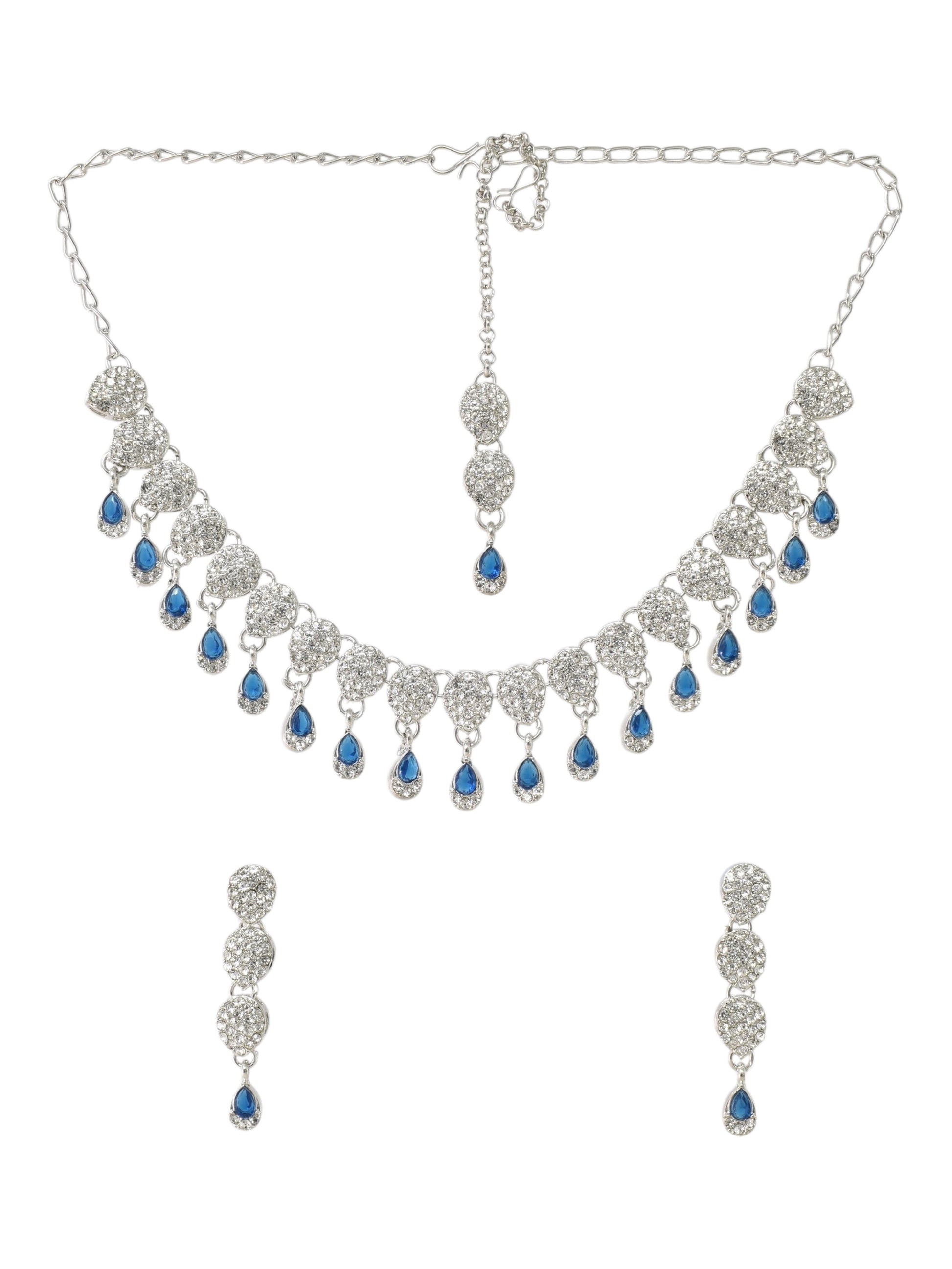 Necklace,american diamond set,ad set,silver set