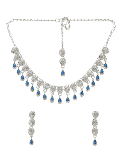 Necklace,american diamond set,ad set,silver set