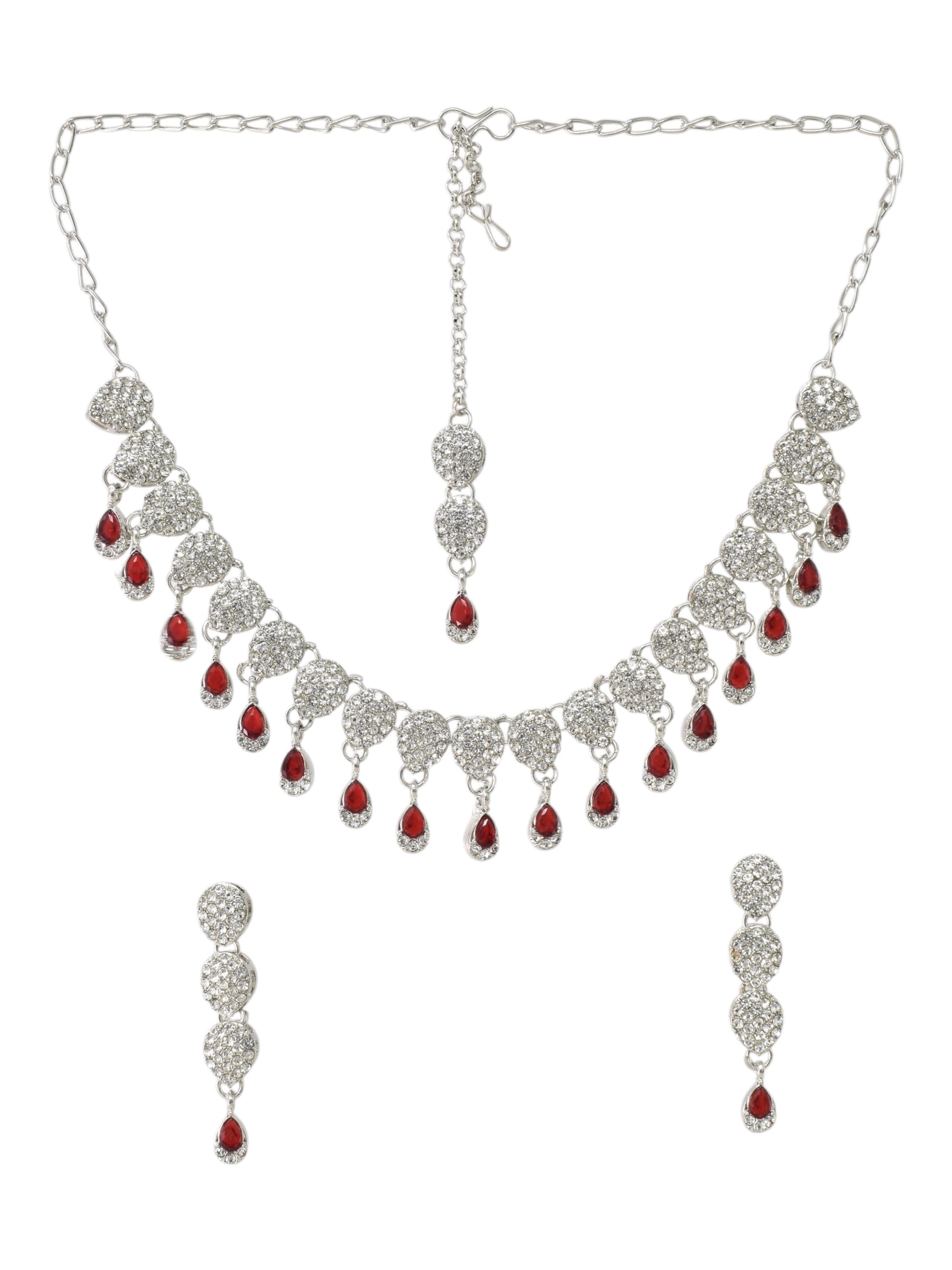 Necklace,american diamond set,ad set,silver set