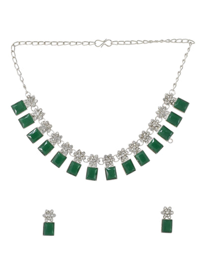 Necklace,american diamond set,ad set,silver set