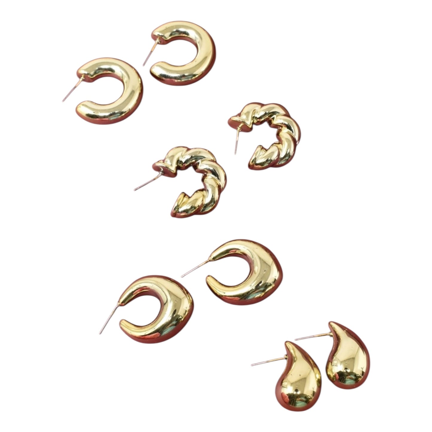 Trendy earring women,Combo earring,golden trending earrings, Pack of 2 Korean Teardrops and hoops earrings studs for women n girls,Korean earring combo,Hoop earrings,drop earrings,tiny earrings,minimlist earrings,celestial higgie earrings for girls n women,gift ideas Korean Jewelery