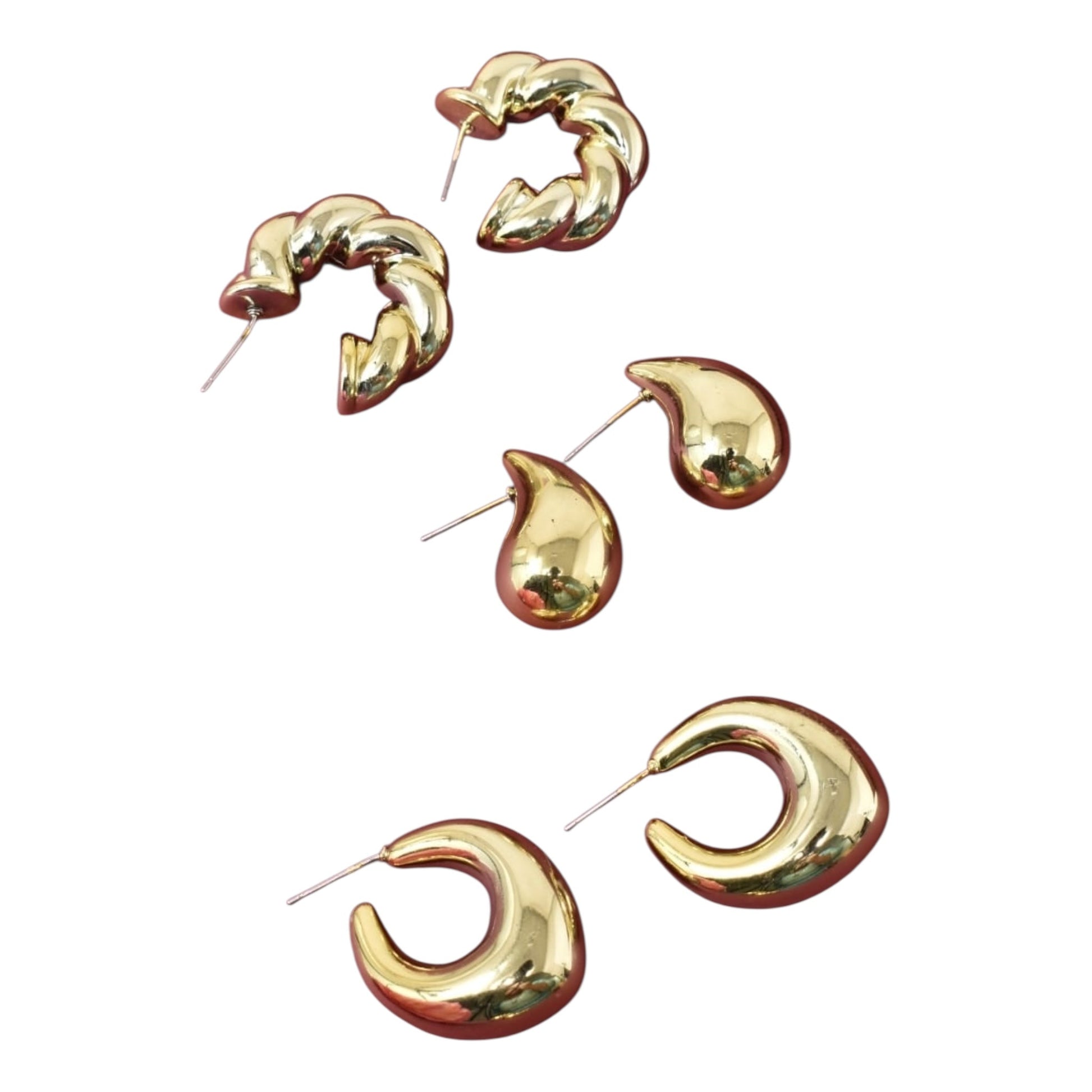 Trendy earring women,Combo earring,golden trending earrings, Pack of 2 Korean Teardrops and hoops earrings studs for women n girls,Korean earring combo,Hoop earrings,drop earrings,tiny earrings,minimlist earrings,celestial higgie earrings for girls n women,gift ideas Korean Jewelery