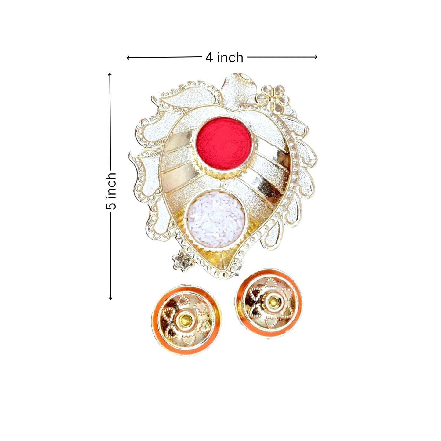 Pooja thali,pooja platter,karvachauth thali pooja items,kumkum dani,roli-chawal plate,roli haldi platter