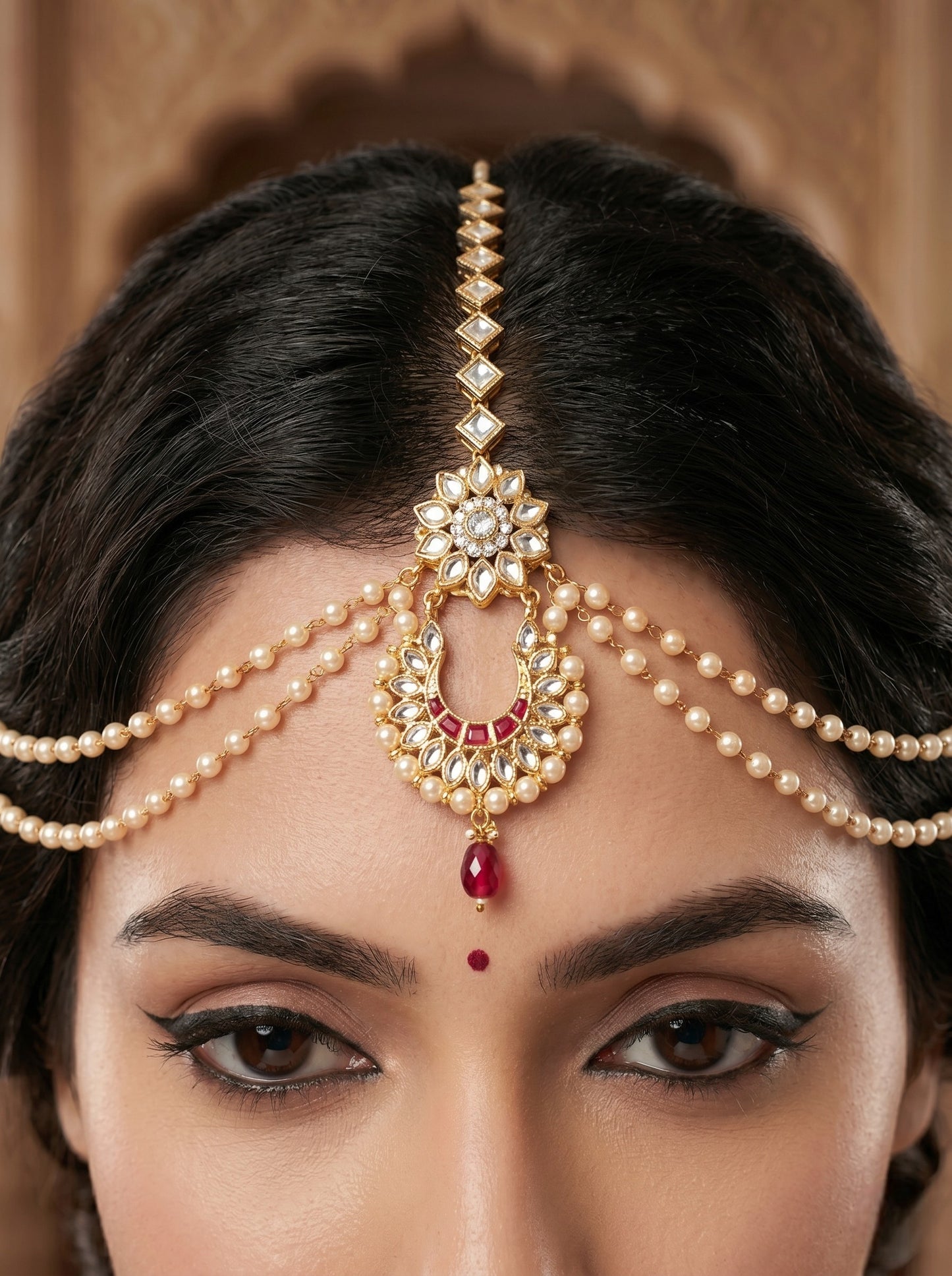 Traditional Kundan Maang Tikka