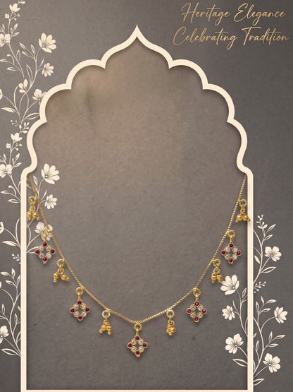 Ethnic Gold-Toned Tanmaniya Necklace for Women