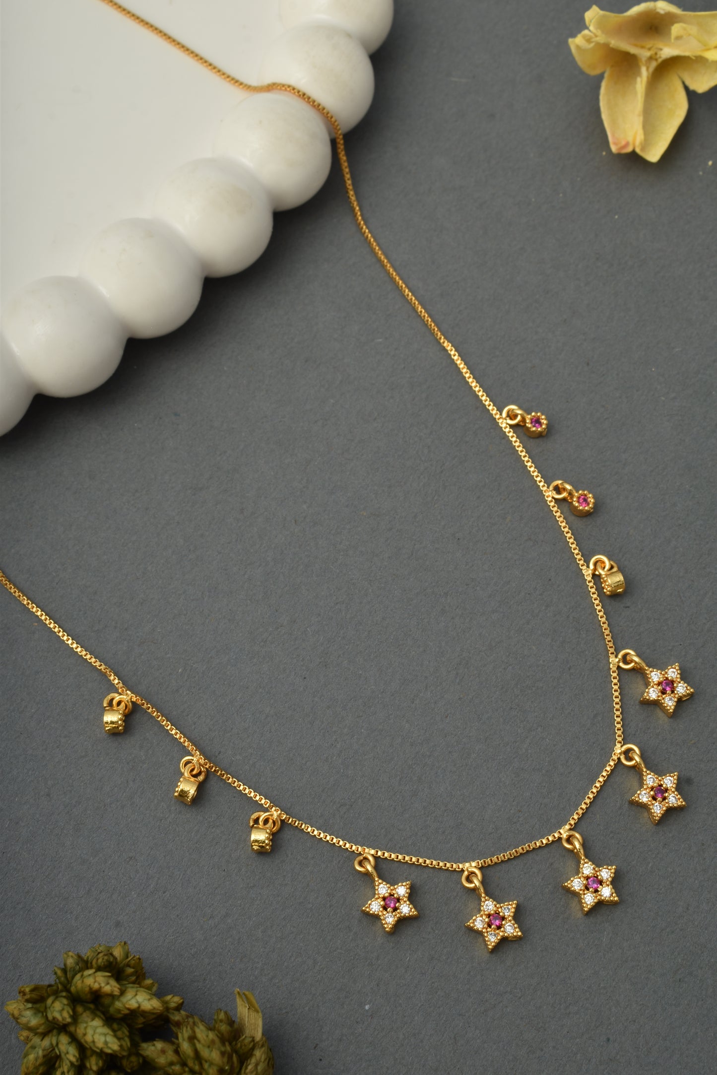 Ethnic Gold-Toned Tanmaniya Necklace for Women