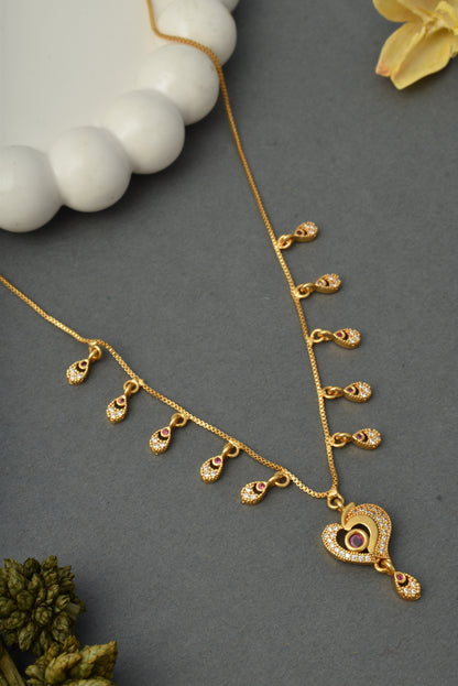 Ethnic Gold-Toned Tanmaniya Necklace for Women