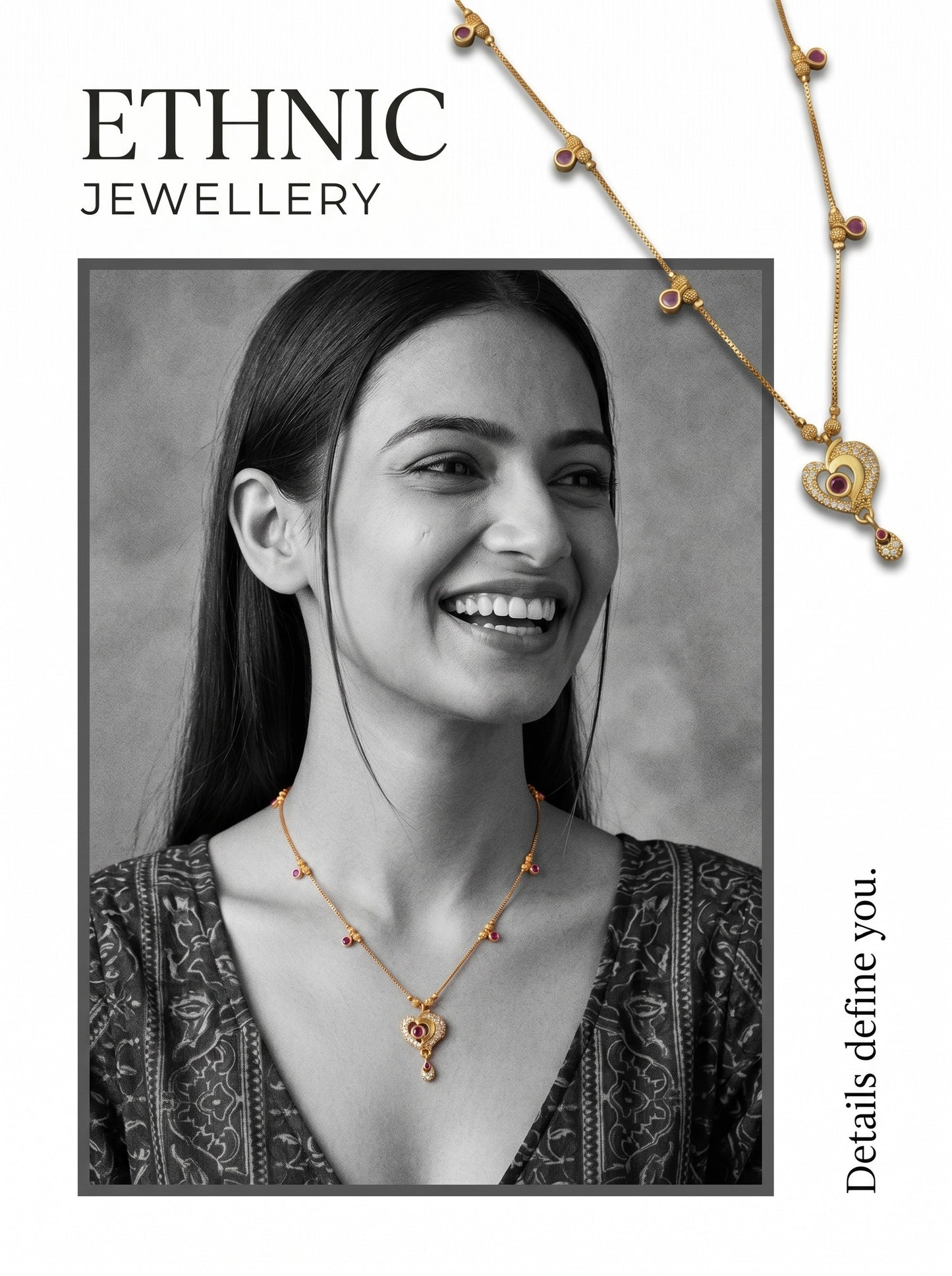 Ethnic Gold-Toned Tanmaniya Necklace for Women
