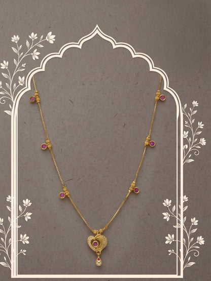 Ethnic Gold-Toned Tanmaniya Necklace for Women