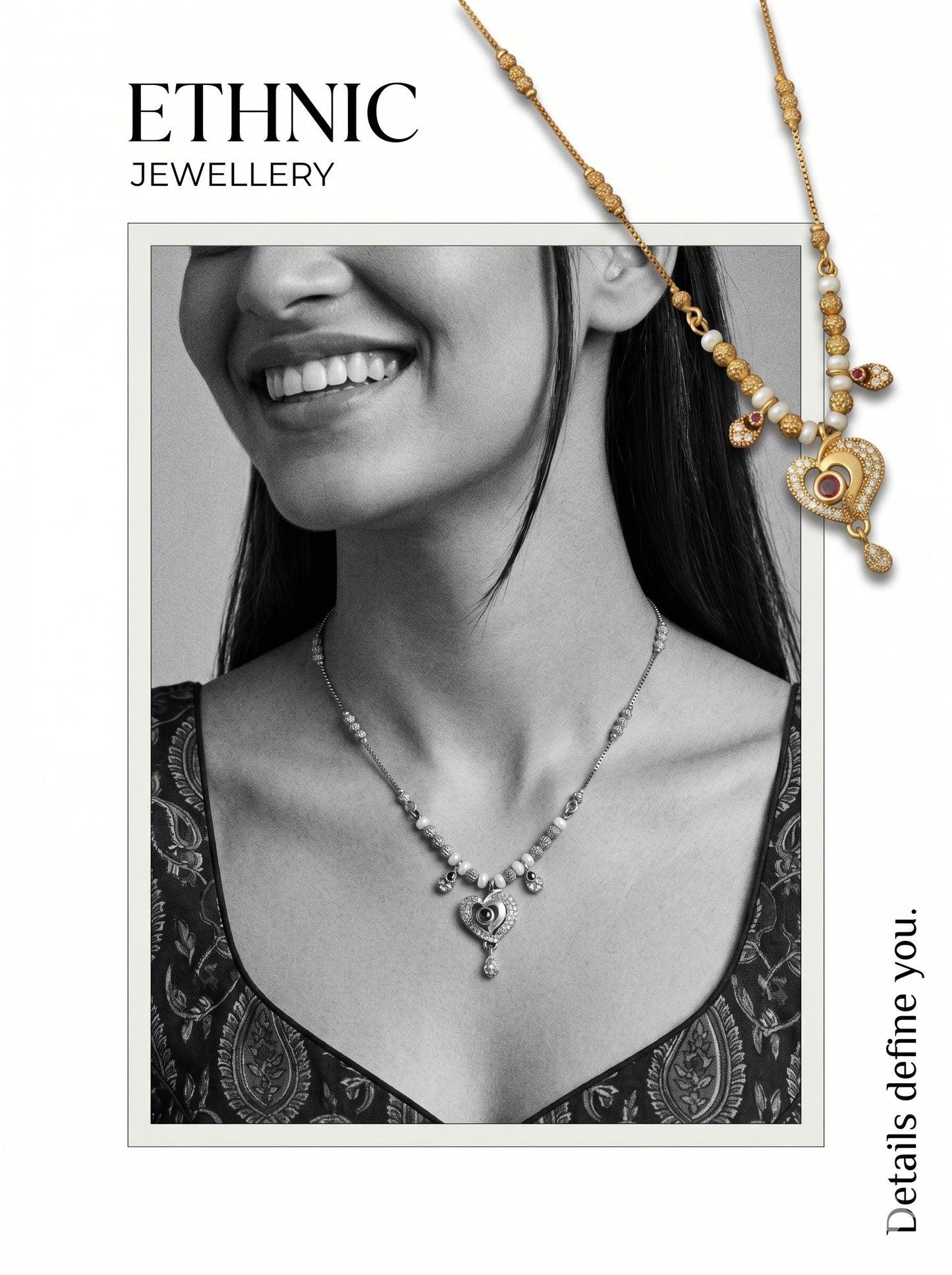 Ethnic Gold-Toned Tanmaniya Necklace for Women