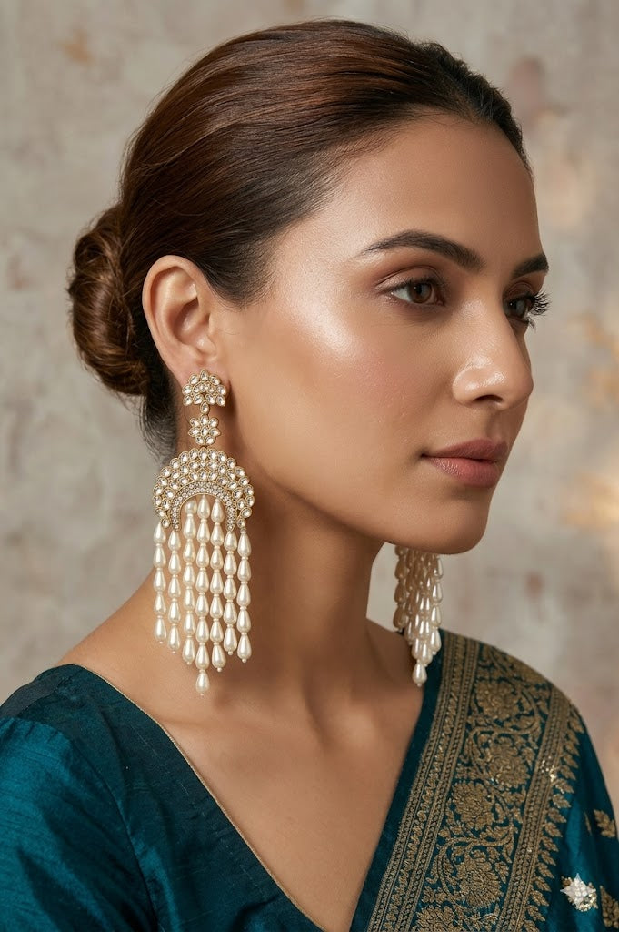 Women Ethnic Oxidised Traditional Statement Earrings for Women