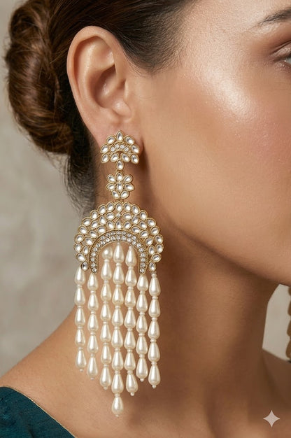 Women Ethnic Oxidised Traditional Statement Earrings for Women