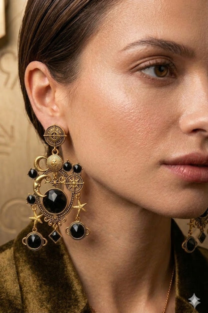 Women Ethnic Oxidised Traditional Statement Earrings for Women