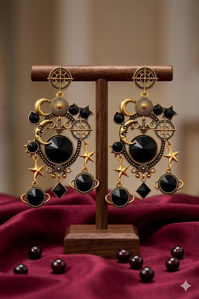 Women Ethnic Oxidised Traditional Statement Earrings for Women