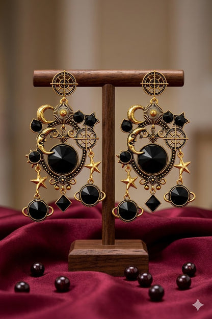 Women Ethnic Oxidised Traditional Statement Earrings for Women