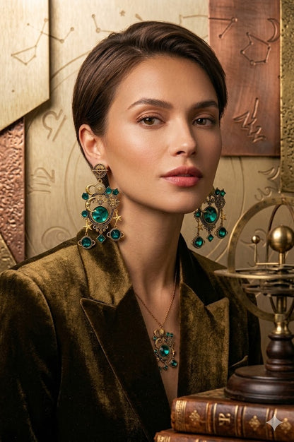 Women Ethnic Oxidised Traditional Statement Earrings for Women