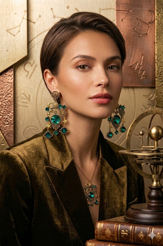 Women Ethnic Oxidised Traditional Statement Earrings for Women