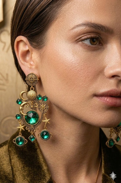 Women Ethnic Oxidised Traditional Statement Earrings for Women