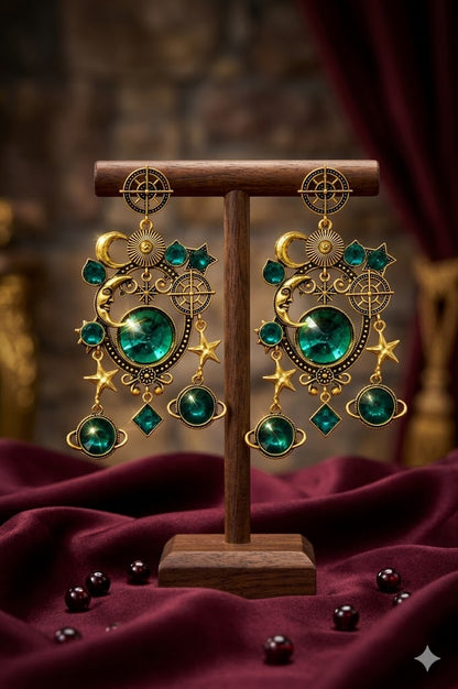 Women Ethnic Oxidised Traditional Statement Earrings for Women