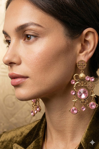 Women Ethnic Oxidised Traditional Statement Earrings for Women