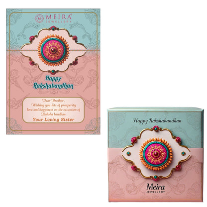 gift box with card and roli chawal