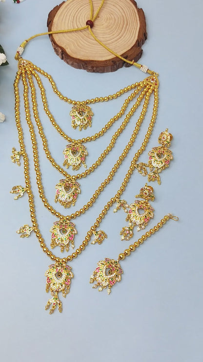 AD Dohari Traditional Necklace Micro Gold 1 Gram Plated